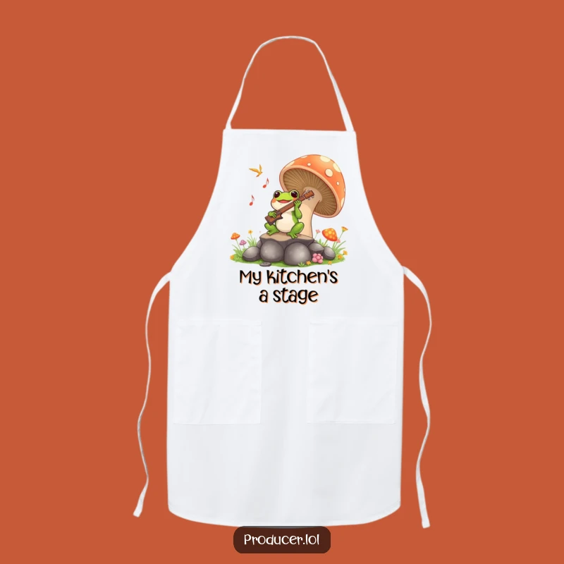 Funny Frog Symphony Apron: Cook with Music in this Hilarious Kitchen Gift