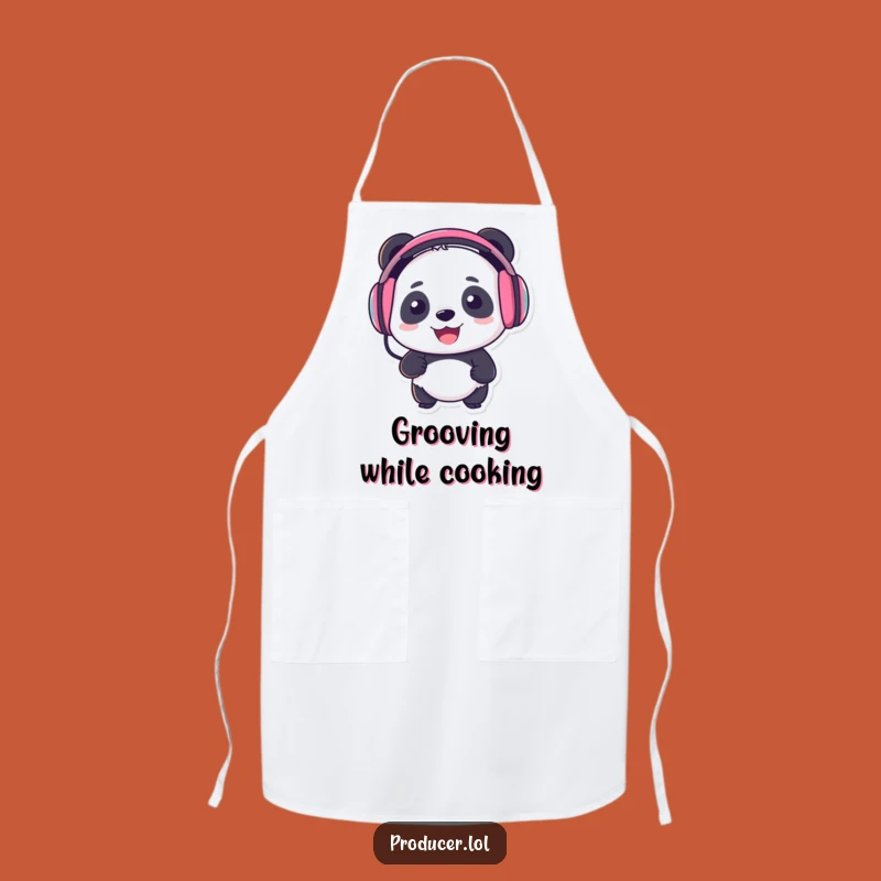 Funny Panda DJ Apron: Kitchen Fun for Music-Loving Chefs