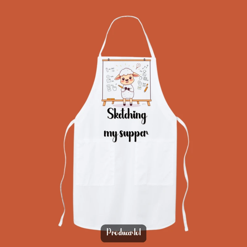 Funny Sheep Apron: Sketch Your Ideas with This Hilarious Artist Apron, Chef's Gift