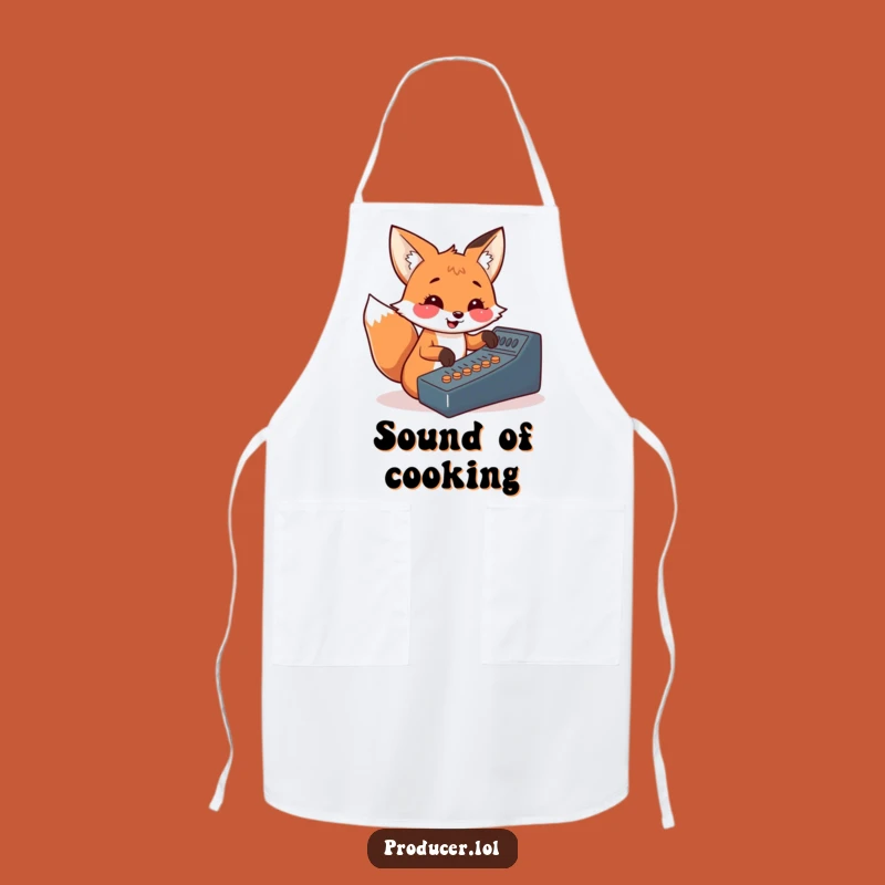 Funny Fox Apron: Cheerful DJ Chef for Party Kitchens