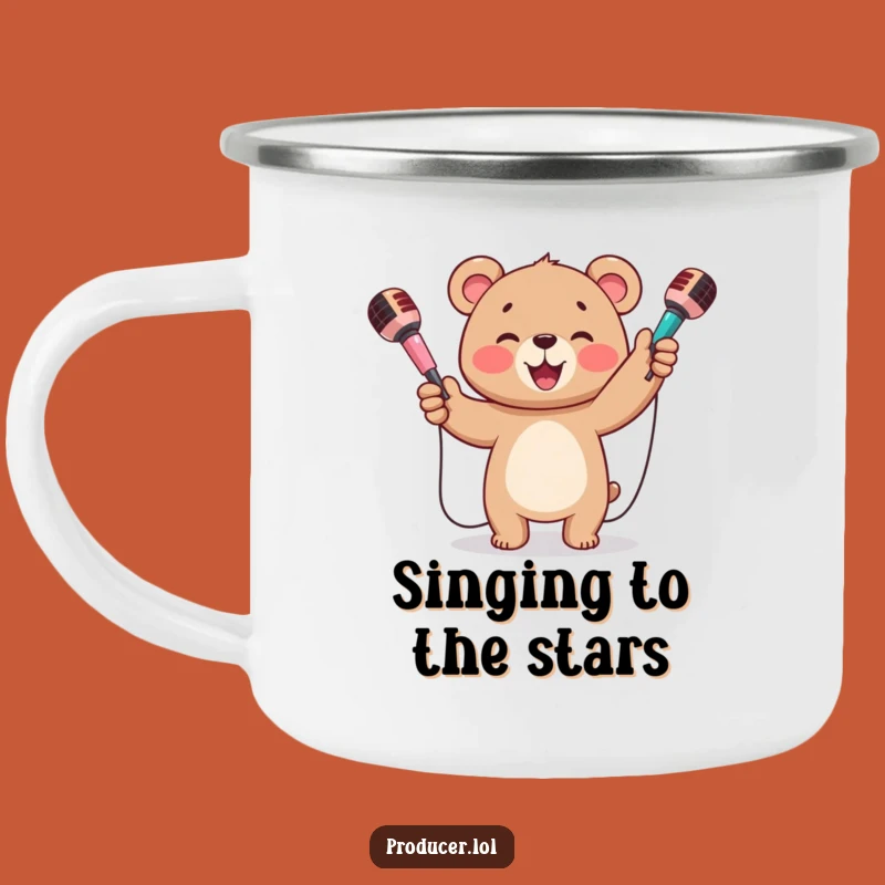 Funny Bear Cub Juggling Camping Mug: Adventure with a Star Performer, Rugged Funny Gift!