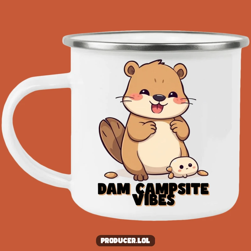 Funny Beaver Building Camping Mug: Outdoor Energetic Drinkware Gift