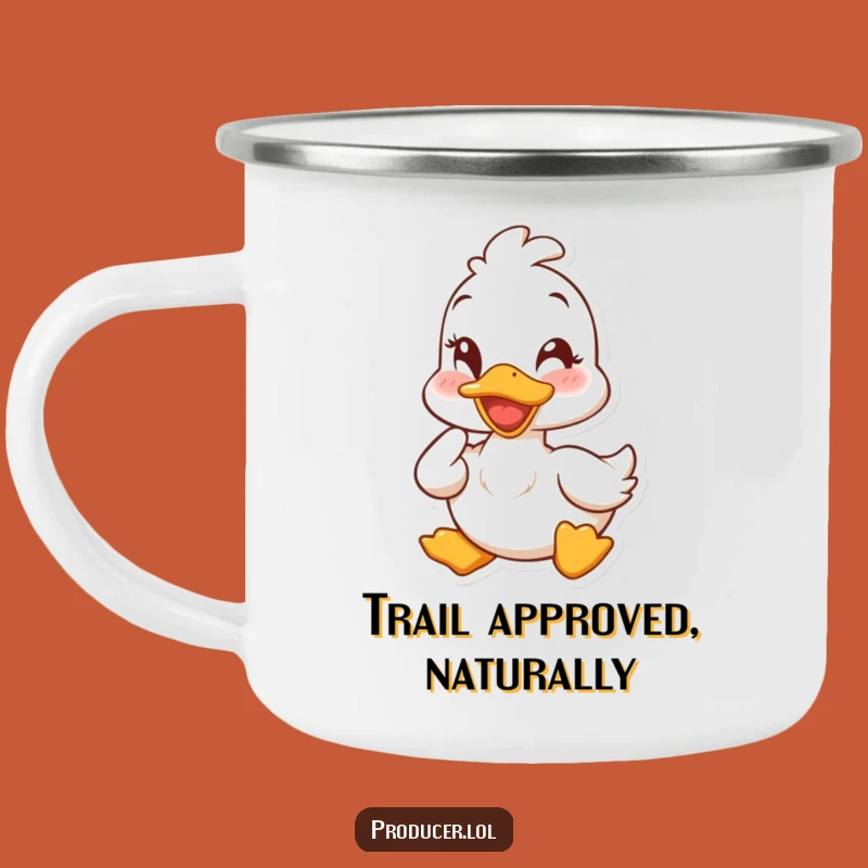 Funny Duck Approval Camping Mug: Adventure with a Cheerful Wink
