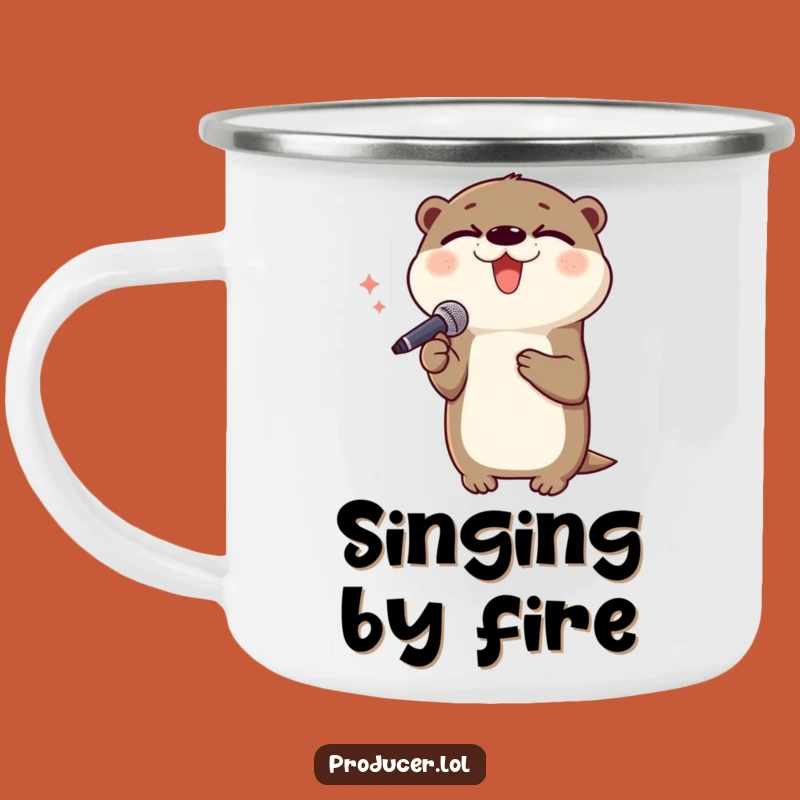 Funny Otter Camping Mug: Outdoor Singer Gift for Delighted Campers