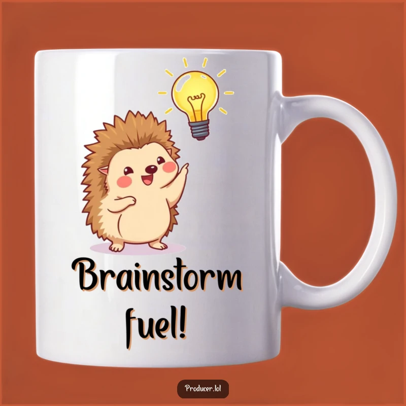Funny Hedgehog Lightbulb Mug: Bright Ideas & Proud Moments Gift