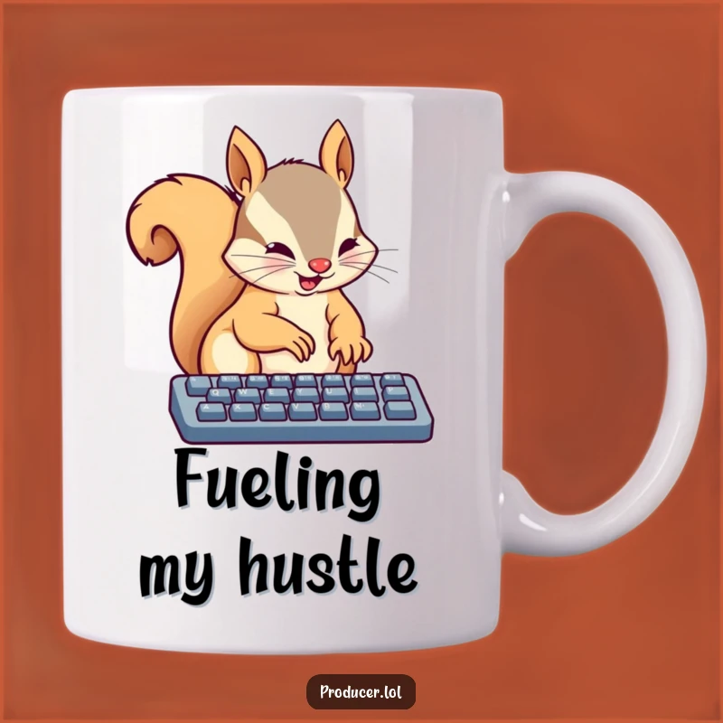 Funny Squirrel Keyboard Mug: Busy Character, Hilarious Work, Perfect Gift