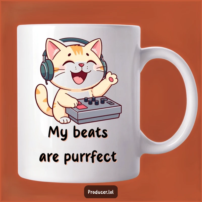 Funny Cat DJ Mug - Enthusiastic Mixer Gift for Music Lovers