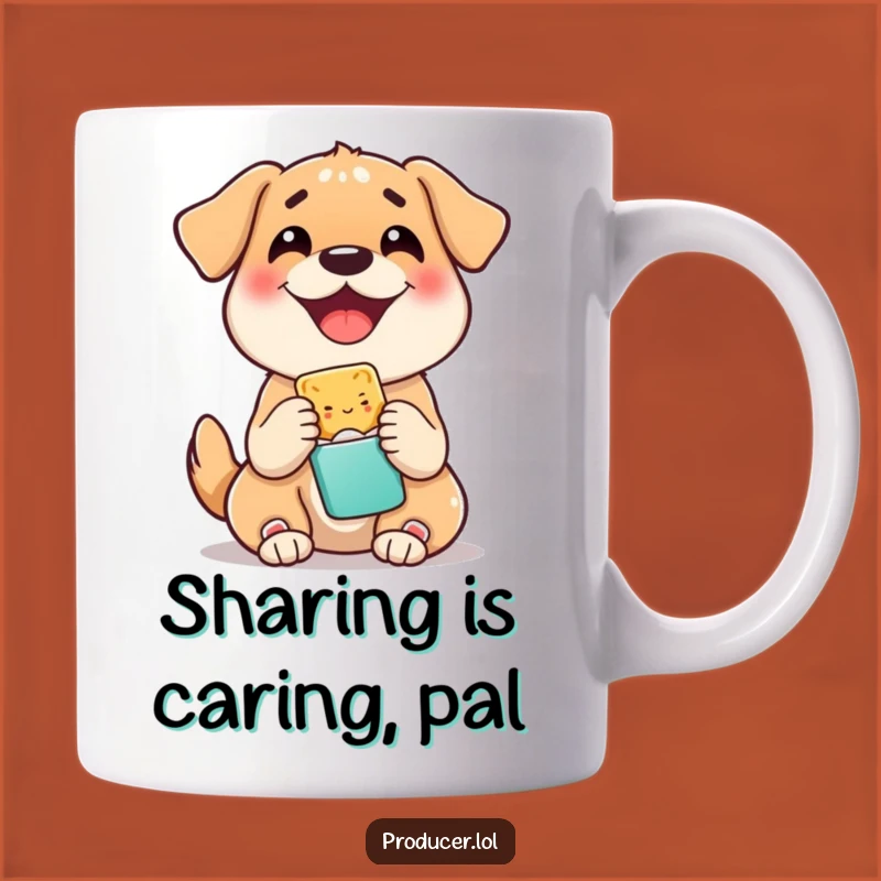 Funny Dog Sharing Snack Mug: Perfect Happy Pup Gift for Dog Lovers