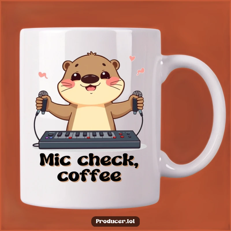 Funny Otter DJ Mug: Master of Music and Merriment Gift for Performers