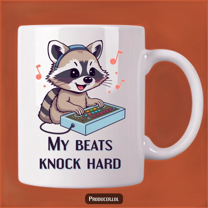 Funny Raccoon DJ Mug: Hilarious Music Producer Gift for Sound Engineers & Raccoon Lovers