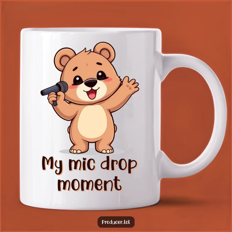Funny Bear Cub Microphone Mug: A Roaringly Funny Gift for Music Lovers!