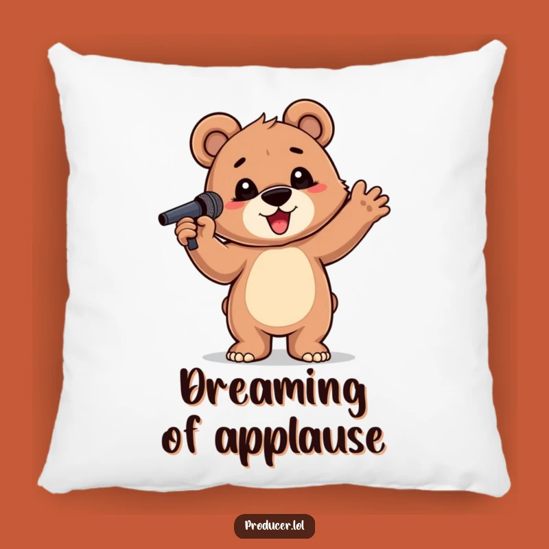 Funny Bear Cub Comfort Pillow: The Ultimate Funny Gift for Napping Rockstars!