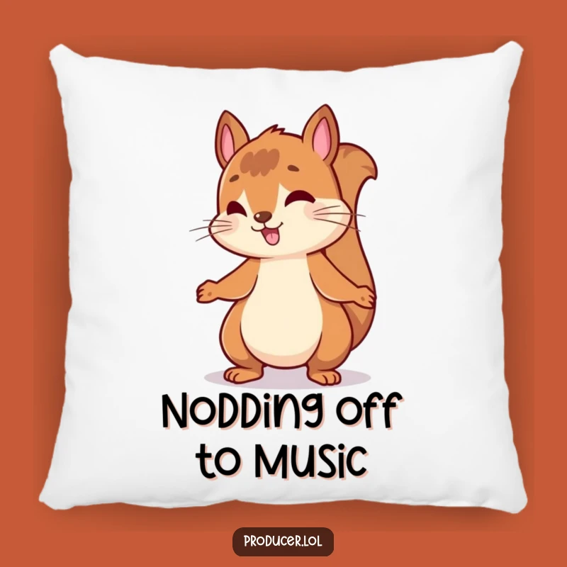 Funny Bouncing Squirrel Pillow: Nodding to Beat, Comfy & Hilarious Decor Gift