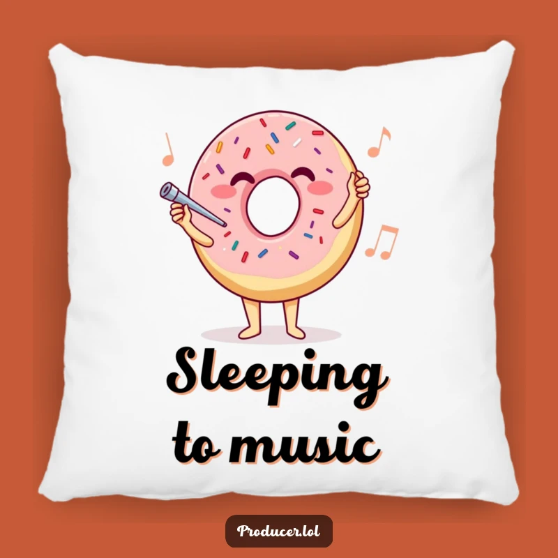 Funny Donut Maestro Pillow: Cozy Comfort with a Sweet Conductor