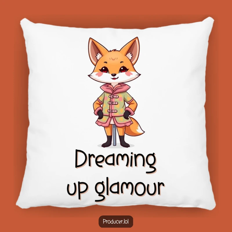 Funny Fox Pillow: Chic Comfort with a Hilarious Costume Design, Gift Pillow