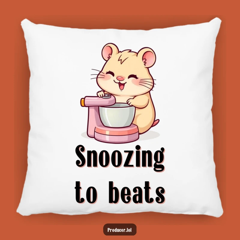 Funny Hamster DJ Pillow: Cozy Comfort for Music Producers
