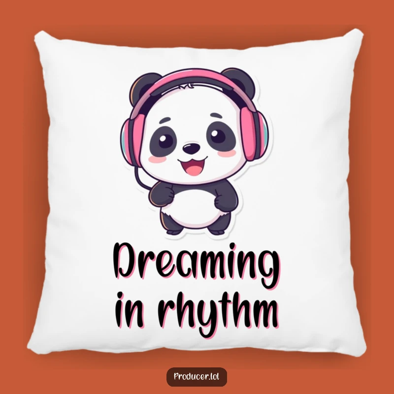 Funny Panda DJ Pillow: Cute and Cozy Music-Themed Accent Pillow