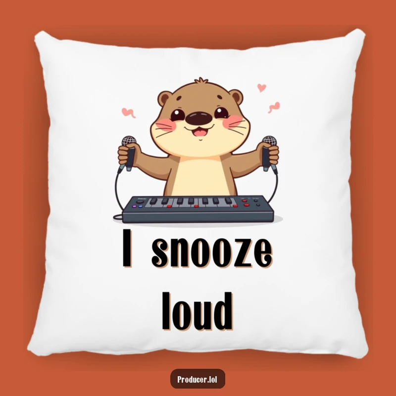 Comfortable Funny Otter DJ Pillow: Hug Your Musical Side with Softness