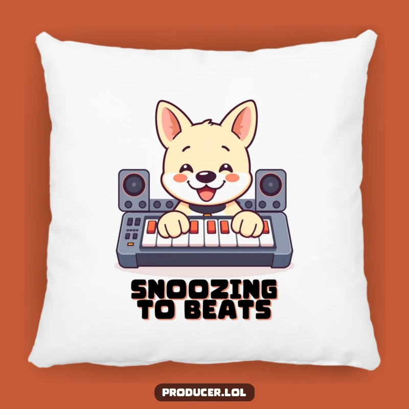 Funny Dog DJ Pillow: Cozy Soundboard Paws - Comfy Funny Gift!
