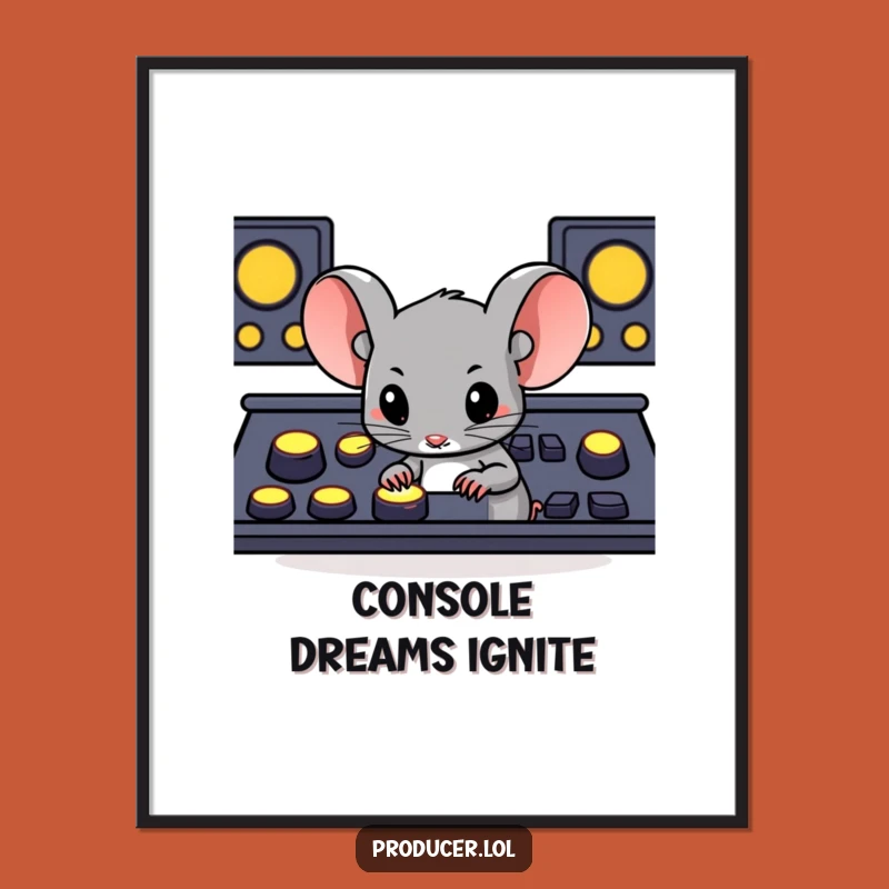 Funny Mouse Console Digital Art: Instant Gamer Vibes for Your Walls