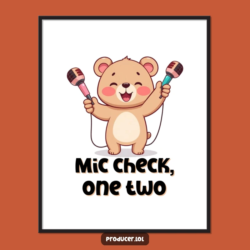 Funny Bear Cub Juggling Digital Art: Star Performer Vibes, Instant Funny Gift!