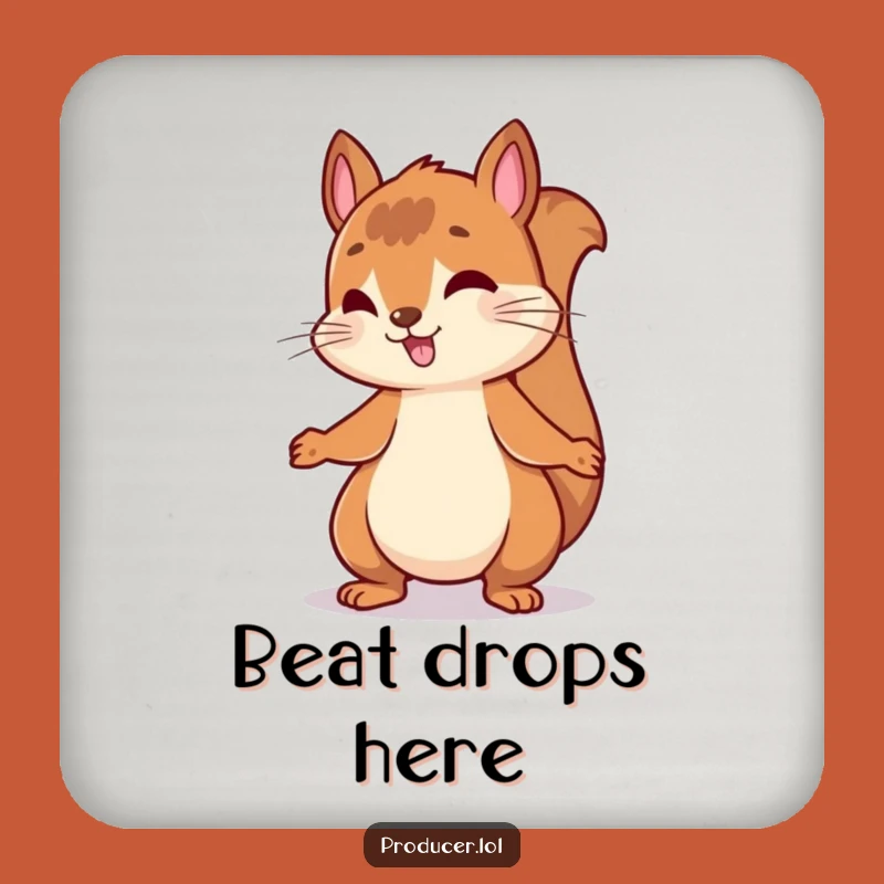 Funny Squirrel Coaster: Nodding to Beat, Hilarious Drink Protection Gift