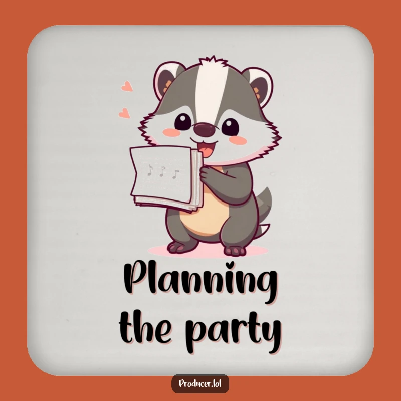 Funny Badger Producer Coasters: Hilarious Notes Set for Music Lover Protection