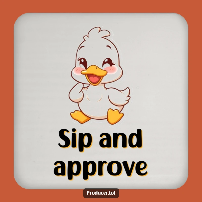 Funny Duck Nod Coaster: Protect Surfaces with Cheerful Style