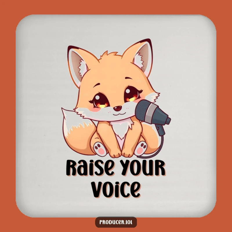 Funny Fox Singer Coasters: Hilarious Microphone Set for Music Lover Protection