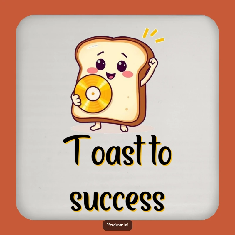 Funny Toast Record Coaster: Musical Protection for Surfaces