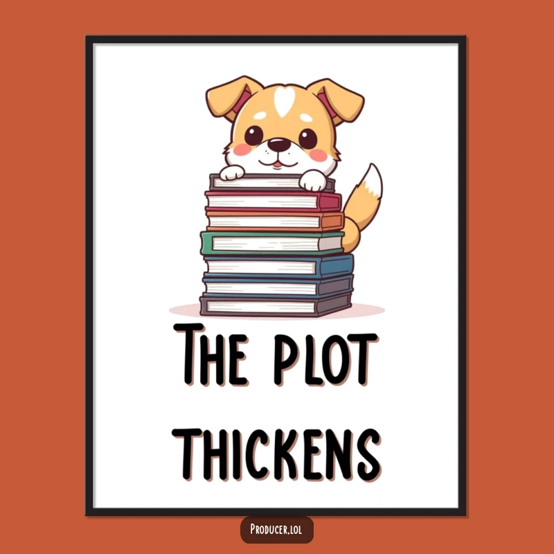 Funny Dog Filmmaker Poster: Wall Art for Movie Buffs and Dog Fans