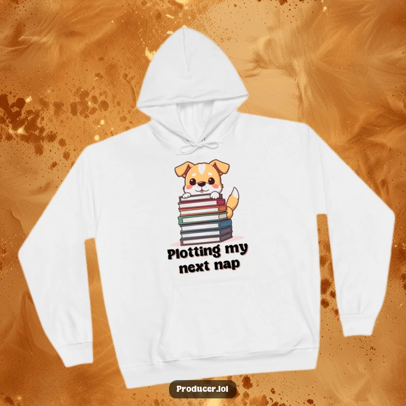 Funny Dog Filmmaker Hoodie: A determined dog director ready for cozy movie nights, great funny gift.