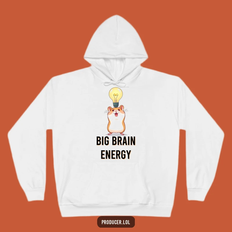 Funny Hamster Idea Hoodie: Cozy Energetic Hamster Light Bulb - Warm & Hilarious Gift!
