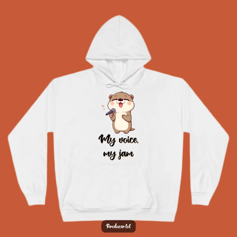Funny Otter Hoodie: Cozy Delighted Performer Gift for Music Fans