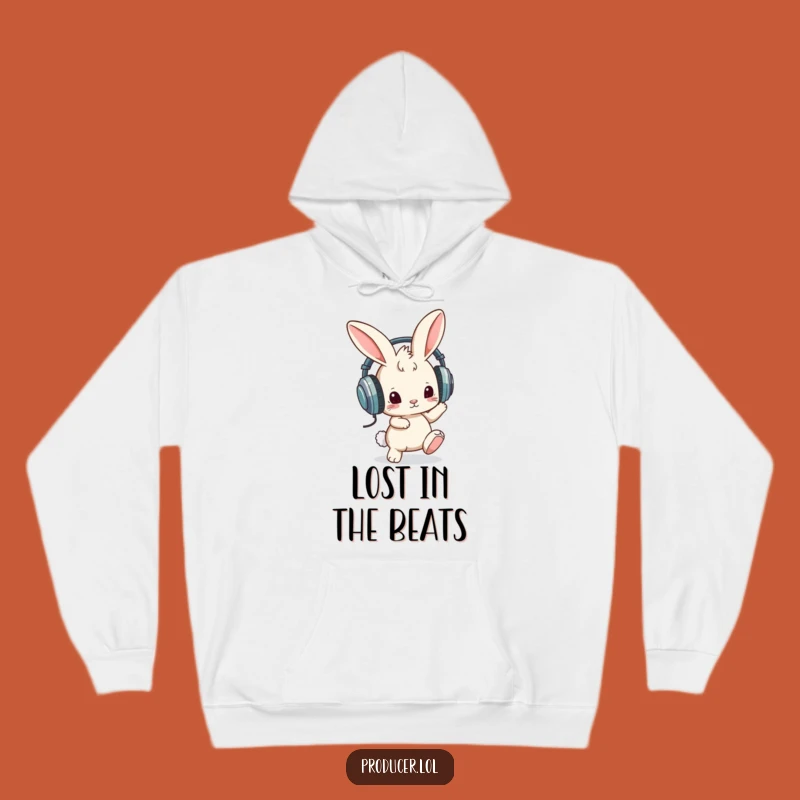 Funny Hoodie: Bunny Headphones - Cozy Beats & Chill Vibes