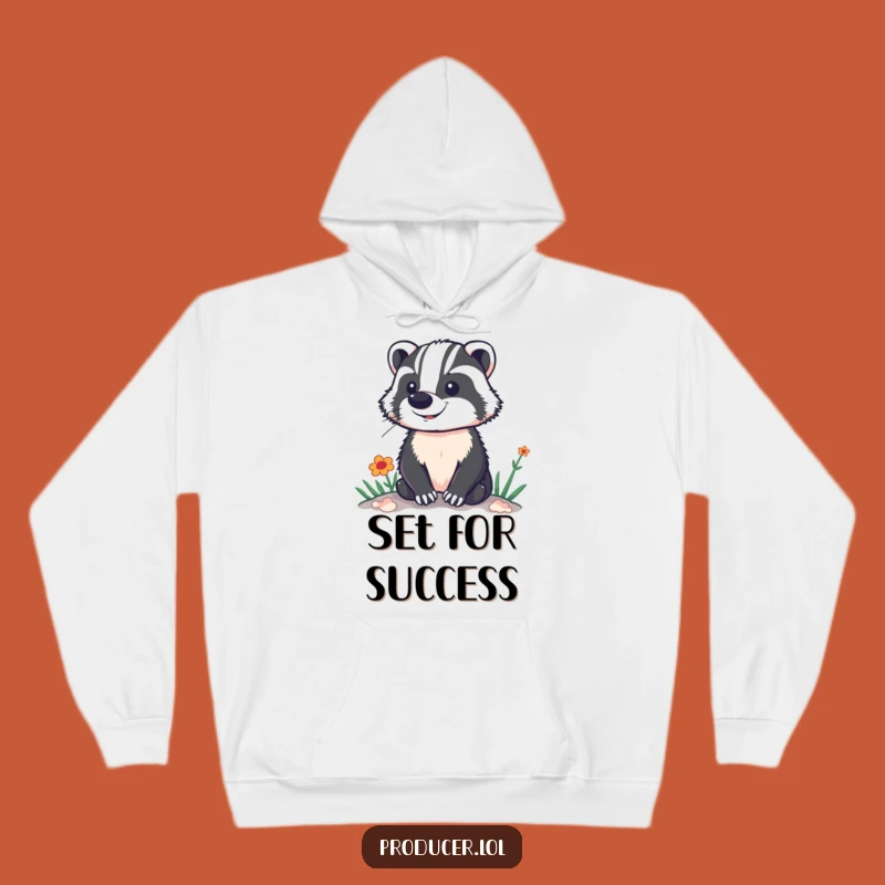 Funny Proud Badger Hoodie: Vibrant Set View, Cozy & Hilarious Gift