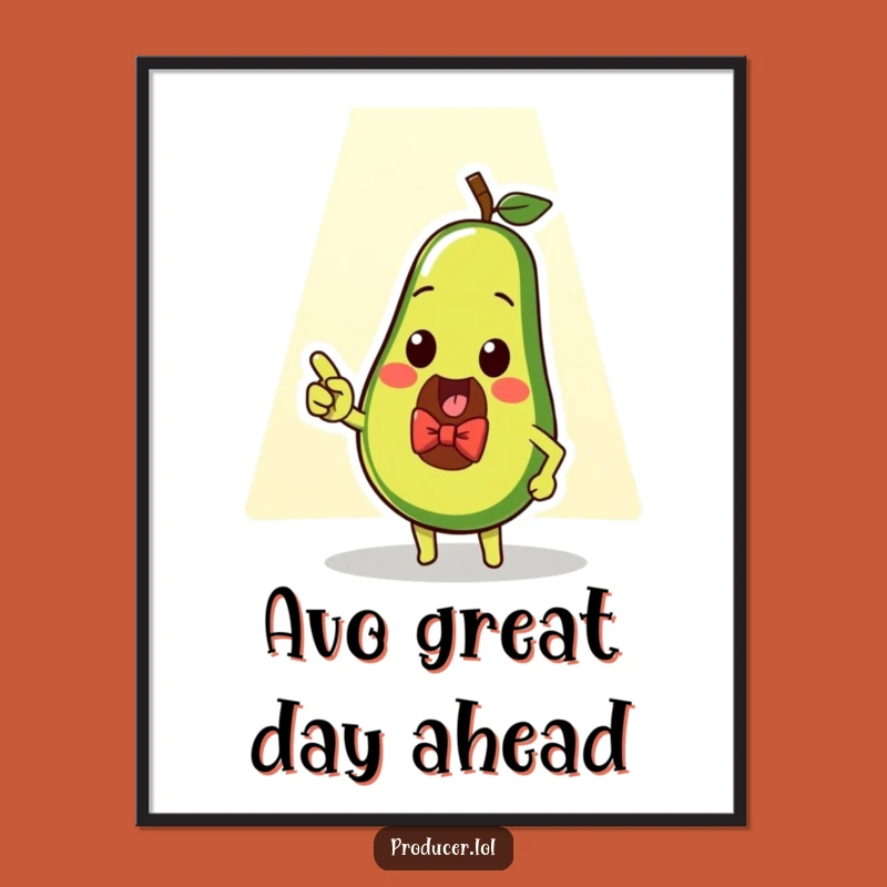 Funny Free Printable Wall Art: Avocado Spotlight Star Decor