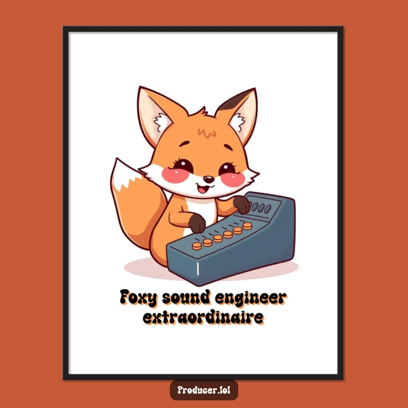 Free Printable Fox Soundboard Art: Funny Music Lover Downloadable Wall Art, DIY Decor