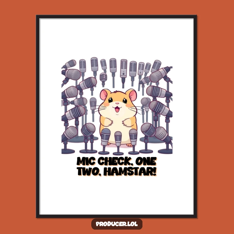 Free Printable Wall Art: Hamster Superstar, Downloadable Art for Studio Decor