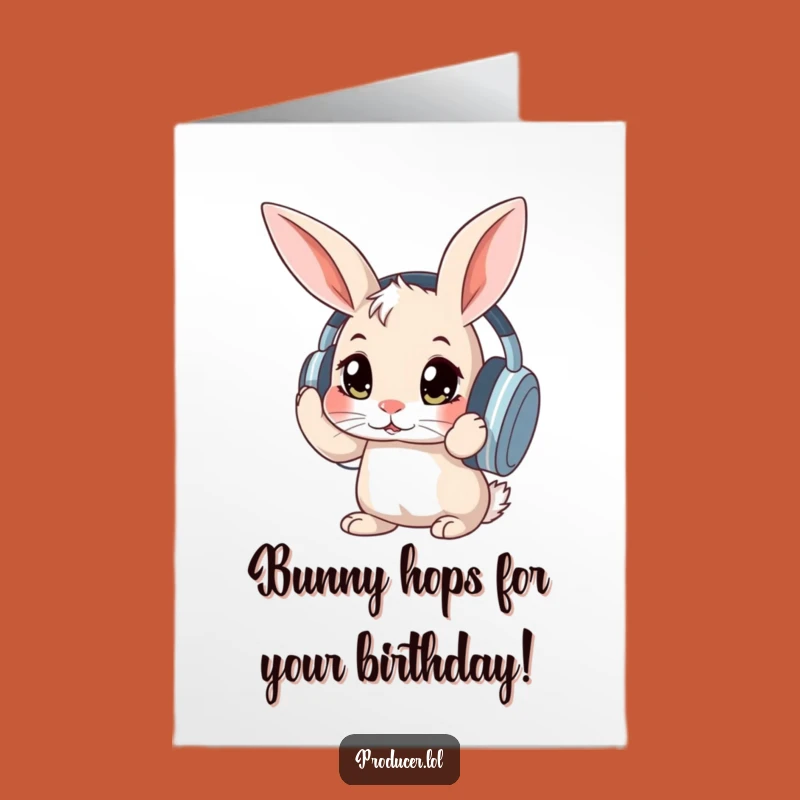 Curious Rabbit Birthday Card: Free Printable Music Lover Card for a Loudly Fun Celebration