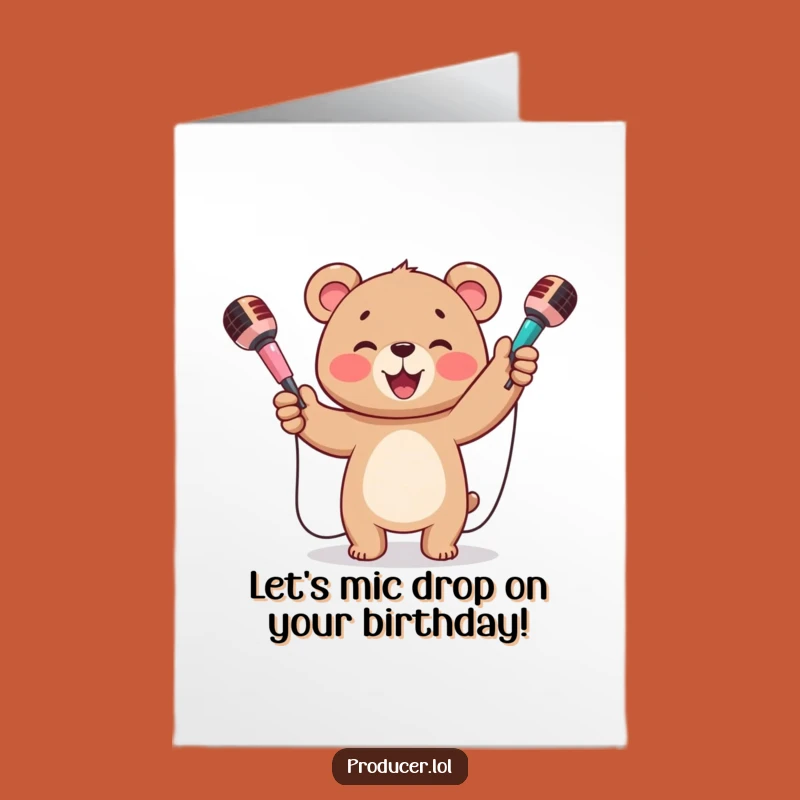 Free Printable Birthday Card: Juggling Bear Cub, Hilarious Downloadable Gift!