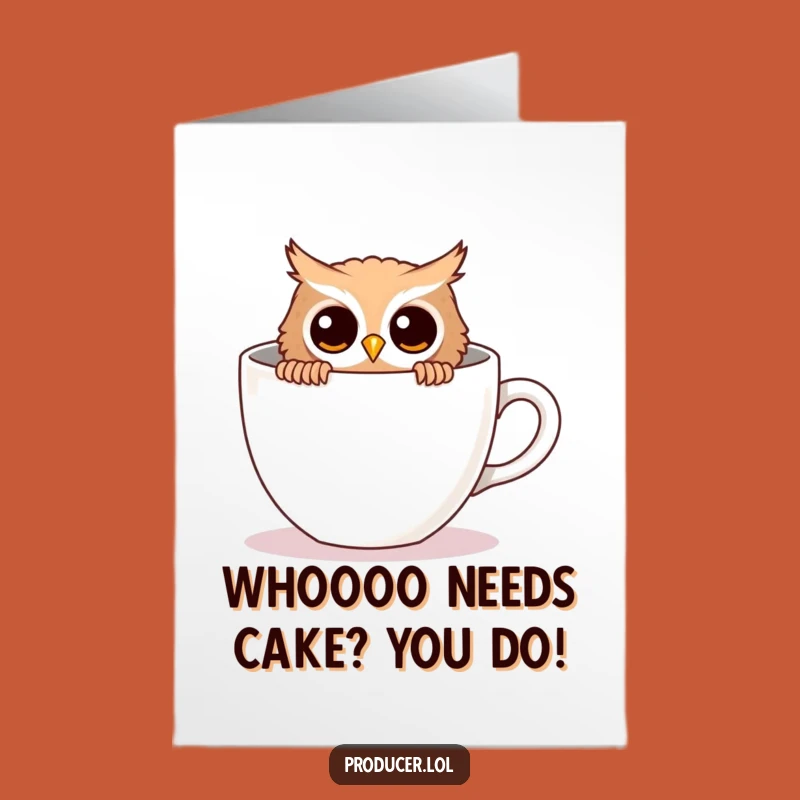 Free Printable Birthday Card: Owl Needs Coffee - Funny & Relatable Birthday Humor