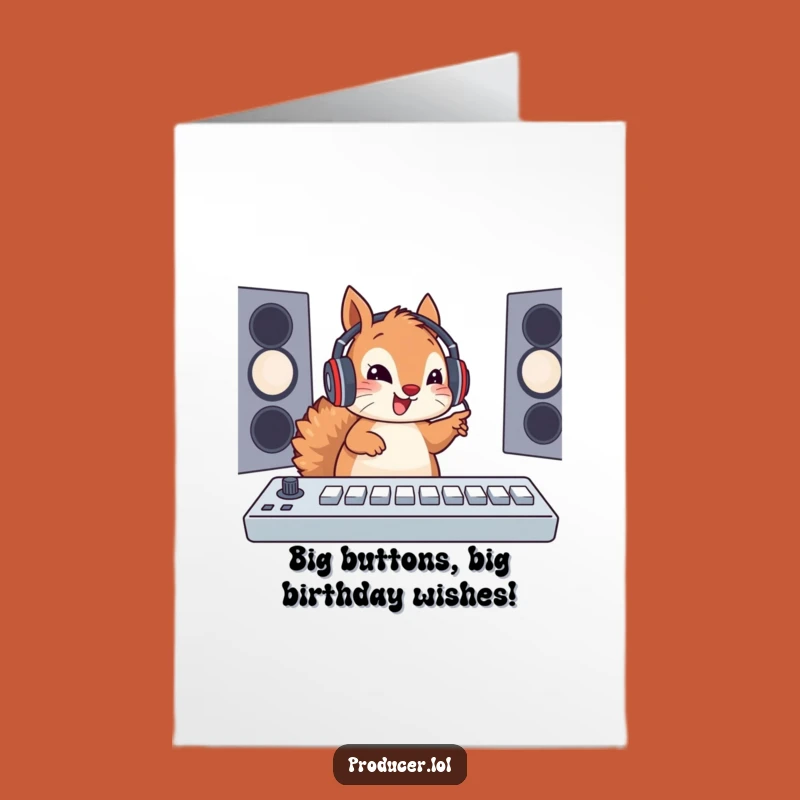 Free Printable Squirrel DJ Birthday Card: Funny Downloadable Gift for Music Lovers