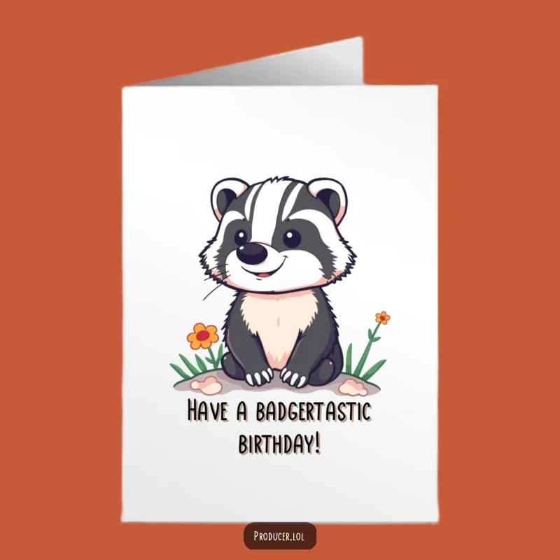 Free Printable Funny Birthday Card: Proud Badger Stage - Downloadable Gift!