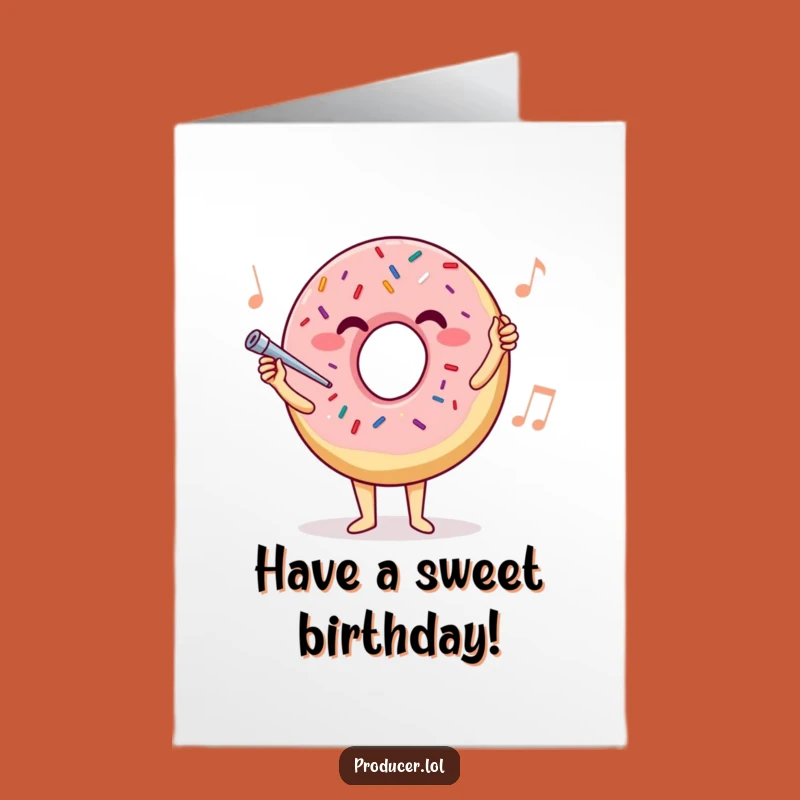 Free Printable Birthday Card: Donut Maestro Hits High Notes for You
