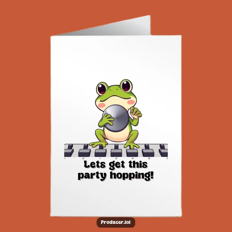 Free Printable Frog Birthday Card: Funny Downloadable Gift for Music Lovers