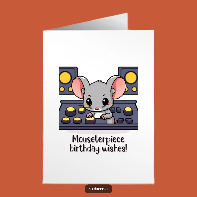 Determined Mouse Birthday Card: Free Printable Gamer Card for an Epic Celebration