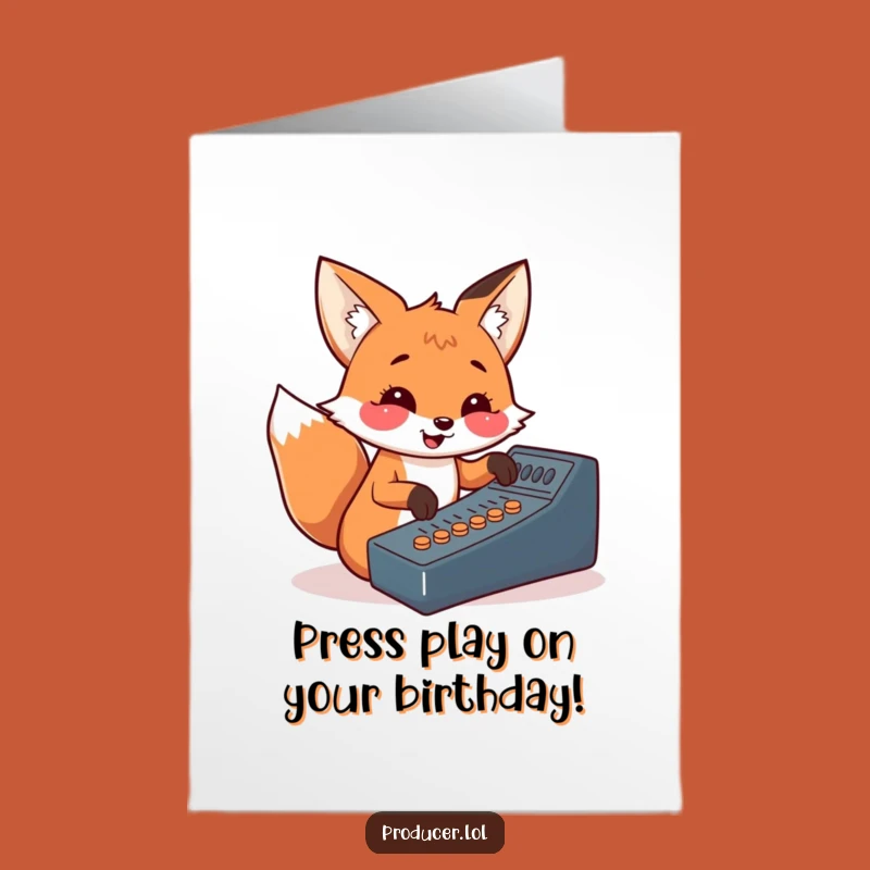 Free Printable Fox Birthday Card: Funny Soundboard Design, Perfect Downloadable Gift