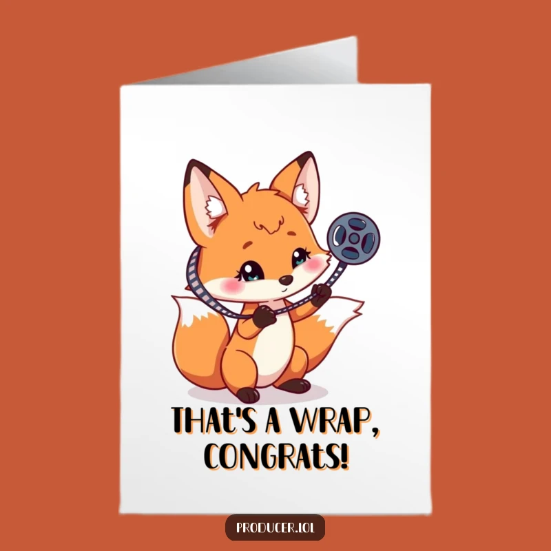 Fox Premiere Congrats Card: Free Printable Reel Success for Your Big Achievement