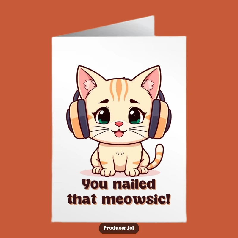 Free Printable Congrats Card: Cat's Sonic Success - Funny Downloadable!